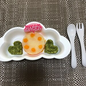 【離乳食初期】簡単可愛い♡ハーフバースデープレート
